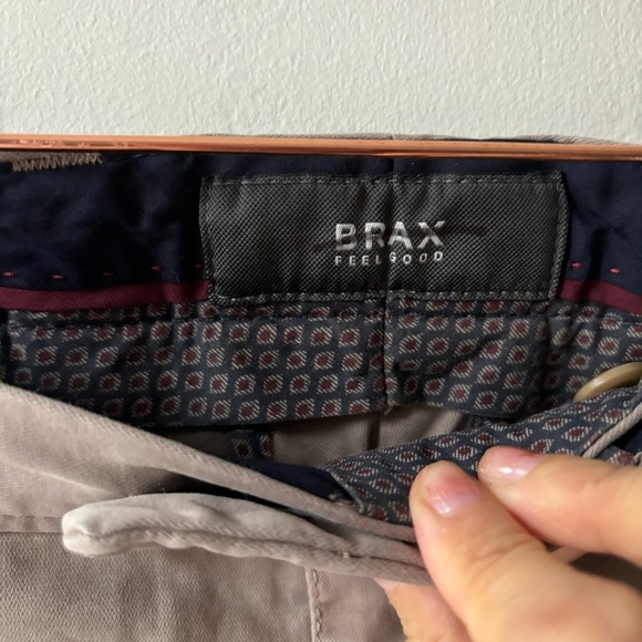 Brax Evans Flat Front Kapok &‎ Pima Luxury Chinos sz 42/34 - Picture 7 of 11